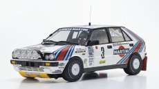 Kyosho Lancia Delta Hf Integrale 4wd Team Martini Racing (night Version) N 3 Winner Rally Montecarlo 1988 Bruno Saby - Jean Francois Fauchille 1:18 Bílá Modrá Červená