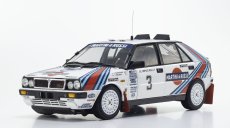 Kyosho Lancia Delta Hf Integrale 4wd Team Martini & Rossi Racing N 3 Winner Rally Olympus Usa 1987 Juha Kankkunen - Juha Piironen 1:18 Bílá Červená Modrá