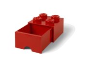 LEGO úložný box s šuplíkem 250x250x180mm - červený