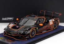 Looksmart Ferrari 296 Gt3 3.0l Turbo V6 Team Gr Racing N 86 24h Le Mans 2024 Riccardo Pera - Daniel Serra - Michael Wainwright - With Showcase - Con Vetrina 1:18 Černá Oranžová