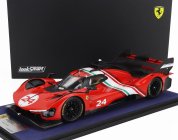 Looksmart Ferrari 499p 3.0l Turbo V6 N 24 Modificata Launch Version 2024 - Con Vetrina - With Showcase 1:18 Červená Bílá Černá