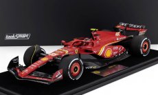 Looksmart Ferrari F1  Sf-24 Team Scuderia Ferrari N 55 Winner Australian Gp 2024 Carlos Sainz - Con Vetrina - With Showcase 1:18 Červená Černá