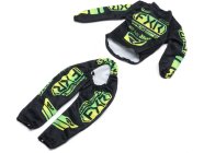 Losi oblečení jezdce FXR černá Podium Gladiator: PM-SM