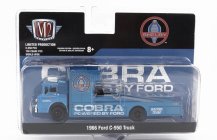 M2-machines Ford usa C-950 Truck Car Transporter Shelby Cobra 1966 1:64 Světle Modrá