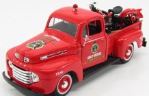 Maisto Ford usa F-1 Pick-up Custom Harley-davidson 1948 + Motorcycle Harley Davidson El Knucklehead 1936 Fire Departmen 1:24 Red