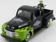 Maisto Ford usa F-1 Pick-up Custom Harley-davidson 1948 + Motorcycle Harley Davidson Fl Panhead 1948 1:24 Matná Černá Světle Zelená