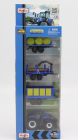 Maisto New holland Set T7-315 Tractor With 3x Trailer 2018 1:64 Modrá Žlutá