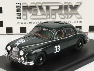 Matrix scale models Jaguar Mkii 3.4 Litre N 33 Winner Silverstone Daily Express Trophy 1958 1:43 Zelená