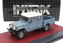 Matrix scale models Toyota Hj45 Land Cruiser Crew Cab Pick-up 1979 1:43 Modrá Šedá Bílá