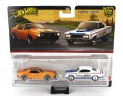 Mattel hot wheels AMC Set 2x Javelin Coupe + Rebel Machine Racing 1971 1:64 Oranžová S Bílou