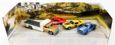 Mattel hot wheels Dodge Set 4x Challenger N 70 Coupe 1970 - Ford Mustang 2+2 Fastback N 89 Coupe 1965 - Chevrolet Camaro N 48 1970 - Retro Rig Flatbed Truck Car Transporter - Carro Attrezzi - Wrecker Road Service 1:64 Různé