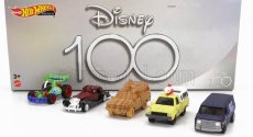 Mattel hot wheels Walt disney Set 5x Disney 100th Anniversary - Cruella Deville 101 Dalmatiers - Guinevere Van Onward - Pizza Planet Truck Toy Story - Rc Toy Story - Brave Pizza Planet Truck Toy Story 1:64 Různé