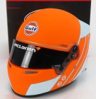Mini helmet Bell helmet F1  Casco Helmet Mcl35l Team Mclaren N 3 Monaco Gp 2021 Daniel Ricciardo - N 4 Monaco Gp 2021 Lando Norris 1:2 Matná Oranžová Světle Modrá