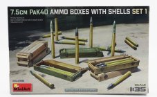 Miniart Accessories 7.5 Cm Pak 40 Ammo Boxes With Shells Military Set I 1945 1:35 /