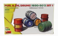 Miniart Accessories Fuel & Oil Drums Military 1930-50 1:24 /