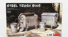 Miniart Accessories Steel Trash Bins 1:35 /
