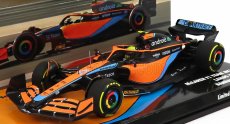 Minichamps Mclaren F1  Mcl36 Team Mclaren N 4 Bahrain Gp 2022 Lando Norris 1:43 Oranžová Světle Modrá