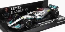 Minichamps Mercedes gp F1 W13e Team Mercedes-amg Petronas F1 N 44 (300th F1 Grand Prix) 2nd France Gp 2022 Lewis Hamilton 1:43 Stříbrná Zelená