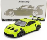 Minichamps Porsche 911 992 Gt3 Rs Coupe 2024 - Black Wheels 1:18 Acid Green
