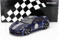 Minichamps Porsche 911 992 Sport Classic Coupe 2022 1:18 Blue Met