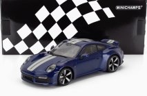 Minichamps Porsche 911 992 Sport Classic Coupe 2022 1:18 Blue Met