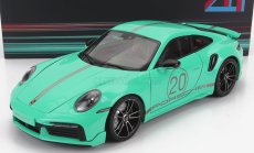 Minichamps Porsche 911 992 Turbo S Coupe N 20 Sport Design 2021 1:18 Světle Zelená