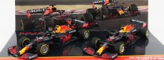 Minichamps Red bull Set F1  2x F1  Rb16b Honda Ra620h Team Red Bull Racing N 33 Max Verstappen 2021 World Champion + N 11 2021 Sergio Perez 1:43 Matná Modrá Žlutá Červená