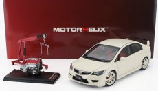 Motorhelix Honda Civic Type-r Fd2 With Engine And Accessories 2007 1:18 Bílá