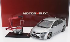 Motorhelix Honda Civic Type-r Fd2 With Engine And Accessories 2007 1:18 Silver