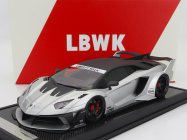 Motorhelix Lamborghini Aventador Gt Evo Lbwk Lb-works 2019 1:18 Stříbrná Uhlíková Čerň