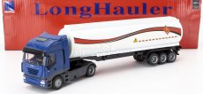 Newray Iveco fiat Stralis 540 Tanker Truck Fuel Transports 2009 1:43 Modrá Bílá