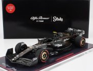 Nzg Alfa romeo F1  C43 Team Stake N 24 Las Vegas Usa Gp 2023 Guanyu Zhou - Con Vetrina - With Showcase 1:18 Černá Hnědá