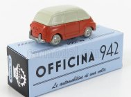 Officina-942 Fiat 600 Multipla 1956 1:76 Červený Krém