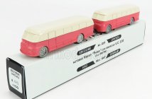 Officina-942 Fiat 666rn Autobus Con Rimorchio Viberti Parigi 1946 1:76 Růžový Krém