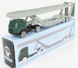 Officina-942 Fiat 682 T2 Truck Bisarca Car Transporter 1955 1:76 Zelené Stříbro