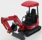 Oldcars Komatsu Pc18 - Ruspa Cingolata Vigili Del Fuoco - Crane Fire Engine 1:32 Červená Černá