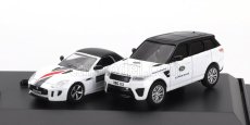 Oxford-models Jaguar Set Jaguar Land Rover Experience 2x F-type Spider + Range Rover Sport 1:76 Bílá