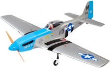 P-51D Mustang 20cc 1.7m ARF, modrá