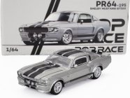 Pop-race-limited Ford usa Mustang Shelby Gt500 Coupe 1967 1:64 Šedá Černá