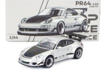 Pop-race-limited Porsche 911 997 Rwb Coupe 2007 1:64 Stříbrná Černá