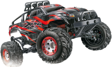 RC auto X-King monstertruck, červená