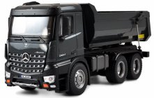 ROZBALENO - RC celokovový sklápěč Mercedes-Benz Arocs, černá