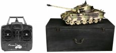 RC tank v dřevěném kufru Tiger II Henschel 1:16