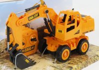 Re-el toys Case-ih Titan Escavatore Gommato - Tractor Excavator 1999 1:24 Žlutá Černá