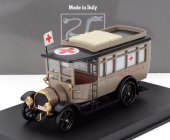 Rio-models Fiat 15bl Truck Ambulanza C.r.i. Croce Rossa Italiana 1911 1:43 Military Beige