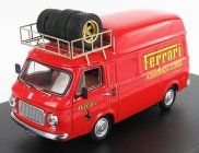 Rio-models Fiat 238 Van Tetto Alto Con Portapacchi Assistenza Corse Ferrari 1970 - High Roof With Rack 1:43 Red