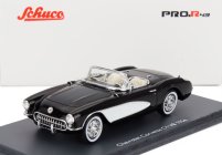 Schuco Chevrolet Corvette C1 V8 Spider 1956 1:43 Černá Stříbrná
