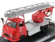 Schuco Hanomag Garant Fire Engine With Scala - Fw Drehleiter 1:43 Červená Stříbrná