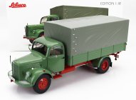 Schuco Mercedes benz L3500 Truck Telonato 1950 1:18 Modrá Šedá