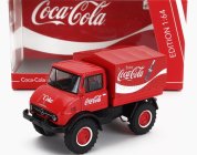 Schuco Mercedes benz Unimog U406 Truck Telonato Coca-cola 1966 1:64 Červená Bílá